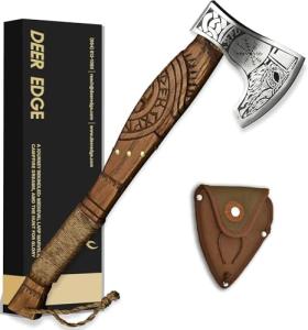 Viking Bearded Axe with Sheath and Ash Shaft