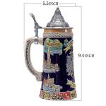 Eagle Design 0.6L Beer Stein with Pewter Lid