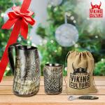 Viking Horn Mug Gift Set for Men