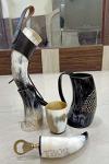 Viking Drinking Horn Mug with Stand and Opener