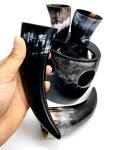 Authentic Viking Drinking Horn Set with Shot Glasses