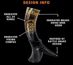 Norse Empire Genuine Ox-Horn Viking Drinking Horn