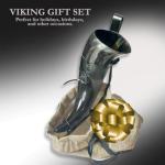 XXL Viking Drinking Horn Beer Stein with Accessories