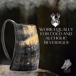 Fenrir Viking Drinking Horn Mug with Shot Glass