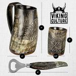 Viking Horn Mug Gift Set for Men