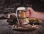 Authentic Viking Drinking Horn Mug with Hardwood Base