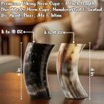 Viking Drinking Horn Cup Set - Authentic Ox Horn