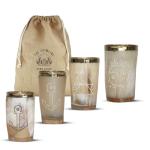 Viking Drinking Horn Mug Set - Rune Engraved