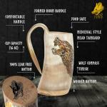 Fenrir Viking Drinking Horn Mug with Shot Glasses