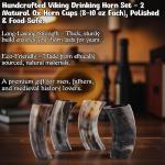 Viking Drinking Horn Cup Set - Authentic Ox Horn