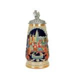 Viking Beer Stein with Pewter Lid - 1L