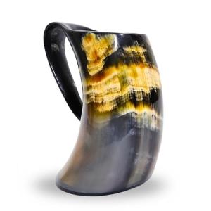 Viking Handmade Drinking Horn Mug - 16oz