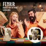 Fenrir Viking Drinking Horn Mug with Shot Glasses