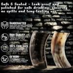 Viking Drinking Horn Cup Set - Authentic Ox Horn