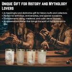 Viking Drinking Horn Mug Set - Rune Engraved