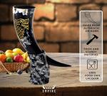 Genuine Ox-Horn Viking Drinking Horn with Stand