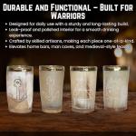 Viking Drinking Horn Mug Set - Rune Engraved