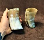 Viking Drinking Horn Cup Set - Authentic Ox Horn