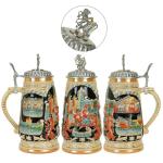 Viking Beer Stein with Pewter Lid - 1L