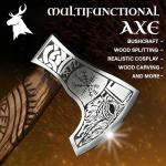 Viking Bearded Axe with Sheath and Ash Shaft