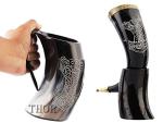 Viking Thor Horn Mug Tankard for Mead and Beer