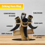 Viking Natural OX Horn Tankard Set of 4
