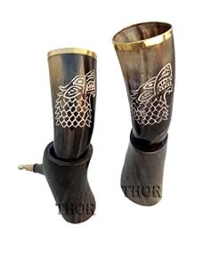 Set of 2 Viking Drinking Horn Mugs