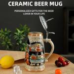 Viking Beer Stein with Pewter Lid - 1L