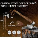 Viking Bearded Axe with Sheath and Ash Shaft