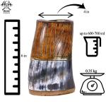 Viking Drinking Horn Mug with Burlap Sack - 20 Oz