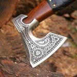 Viking Axe with Knife Sheath – Hand Forged Steel