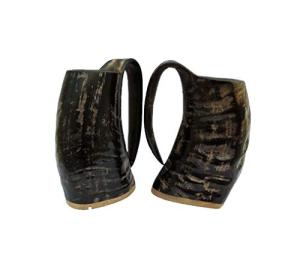 Authentic Viking Drinking Horn Mug Set of 2