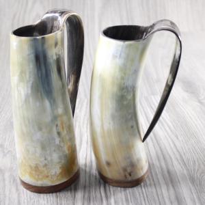 2 Horn Mugs Medieval Viking Drinking Tankard