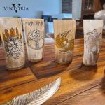 Viking Drinking Horn Cup Set - 10 Unique Tankards