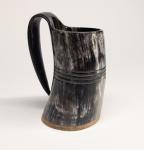 Viking Drinking Horn Tankard Mug - 7" Natural Ox Horn