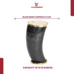 Viking Hooded Raven Tankard with Brass Trim