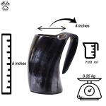 Viking Drinking Horn Mug with Burlap Sack 20 Oz