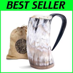 Authentic Viking Drinking Horn Mug - 16 oz