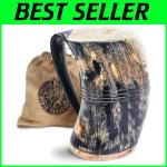 XL Viking Beer Horn Mug - Authentic Tankard