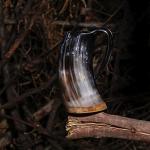 Viking Drinking Horn Mug with Burlap Sack 20 Oz