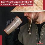 Viking Hooded Raven Tankard with Brass Trim