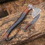 Viking Axe with Knife Sheath – Hand Forged Steel