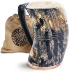 XL Viking Beer Horn Mug - Authentic Tankard