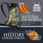 Viking Coffee Horn Mug Set with Spoon and Bag