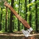 Viking Hand Forged Axe - Carbon Steel Blade