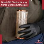 Viking Hooded Raven Tankard with Brass Trim