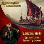 Viking Drinking Horn Mug with Leather Strap 800 ML