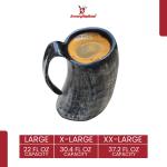 Distressed XXL Viking Drinking Horn Tankard