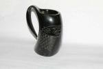 Stark Wolf Carved Viking Drinking Horn Tankard