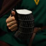 Viking Drinking Horn Mug with Leather Strap